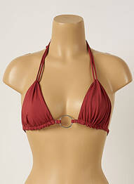 Haut de maillot de bain stretch haut triangles marron BANANA MOON femme