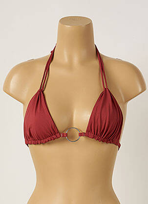 Haut de maillot de bain stretch haut triangles marron BANANA MOON femme