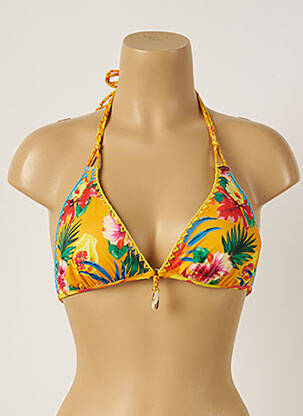 Haut de maillot de bain stretch haut triangles orange BANANA MOON femme