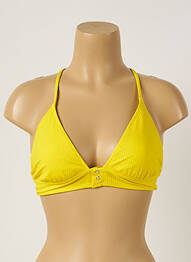 Haut de maillot de bain stretch haut triangles jaune BANANA MOON femme