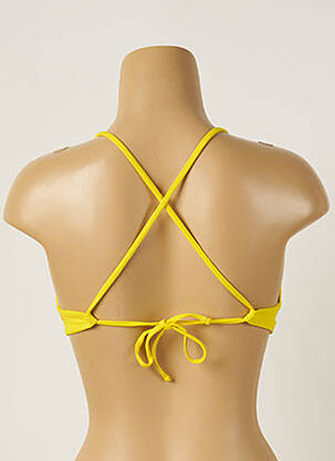 Haut de maillot de bain stretch haut triangles jaune BANANA MOON femme