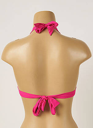 Haut de maillot de bain stretch haut soutien-gorge moulé rose LIVIA femme