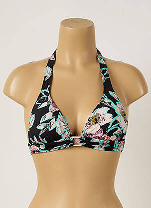 Haut de maillot de bain stretch haut triangles noir LIVIA femme