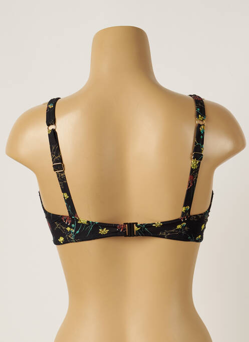 Haut de maillot de bain stretch haut soutien-gorge emboitant noir LIVIA femme