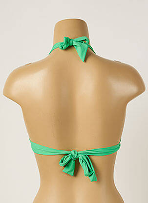 Haut de maillot de bain stretch haut soutien-gorge moulé vert LIVIA femme