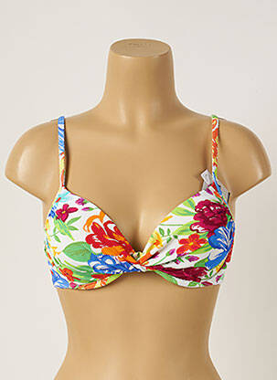 Haut de maillot de bain haut soutien-gorge moulé haut soutien-gorge moulé bleu LIVIA femme