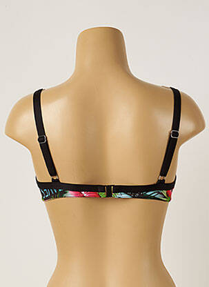 Haut de maillot de bain stretch haut soutien-gorge emboitant noir LIVIA femme