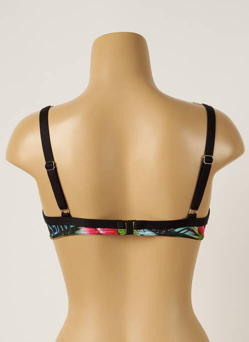 Haut de maillot de bain stretch haut soutien-gorge emboitant noir LIVIA femme