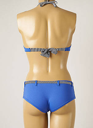 Maillot de bain 2 pièces stretch haut soutien-gorge moulé bleu BANANA MOON femme
