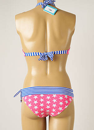Maillot de bain 2 pièces stretch haut soutien-gorge moulé rose BANANA MOON femme