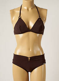 Maillot de bain 2 pièces stretch marron BANANA MOON femme