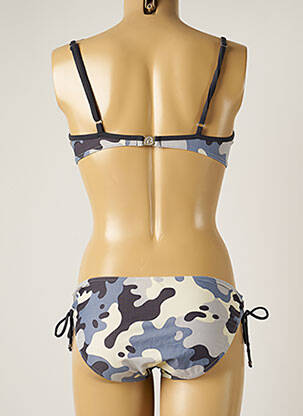 Maillot de bain 2 pièces stretch haut soutien-gorge moulé bleu BANANA MOON femme