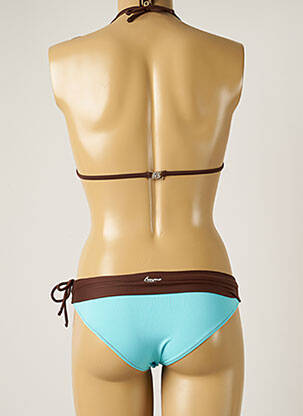 Maillot de bain 2 pièces stretch haut triangles bleu BANANA MOON femme