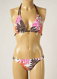 Maillot de bain 2 pièces stretch haut triangles rose BANANA MOON femme