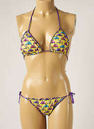 Maillot de bain 2 pièces stretch haut soutien-gorge moulé jaune BANANA MOON femme