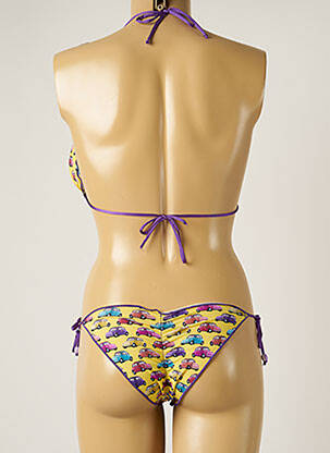 Maillot de bain 2 pièces stretch haut soutien-gorge moulé jaune BANANA MOON femme