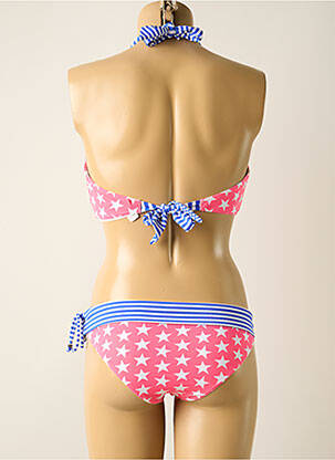 Maillot de bain 2 pièces stretch haut soutien-gorge moulé rose BANANA MOON femme