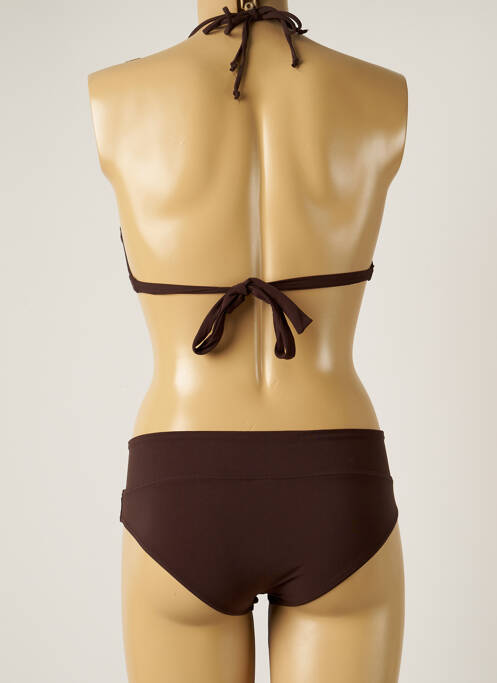 Maillot de bain 2 pièces stretch marron BANANA MOON femme