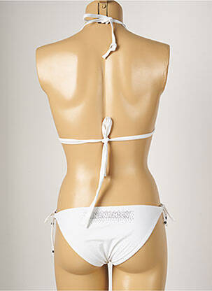 Maillot de bain 2 pièces stretch haut triangles blanc BANANA MOON femme