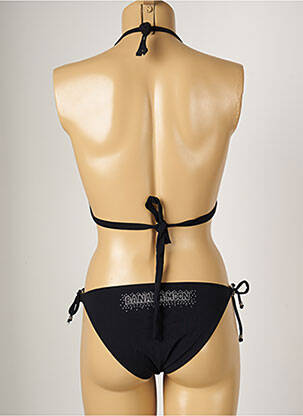 Maillot de bain 2 pièces stretch haut triangles noir BANANA MOON femme