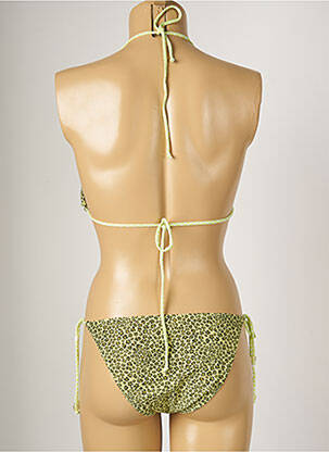 Maillot de bain 2 pièces stretch haut triangles vert BANANA MOON femme