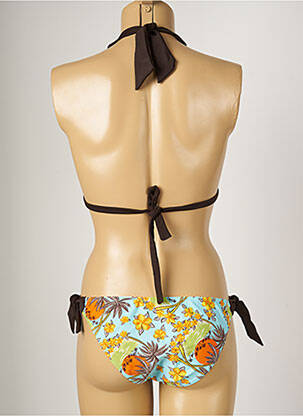 Maillot de bain 2 pièces stretch haut soutien-gorge avec mousse de rembourrage amovible bleu BANANA MOON femme