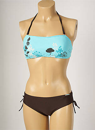 Maillot de bain 2 pièces haut bandeau haut bandeau marron BANANA MOON femme