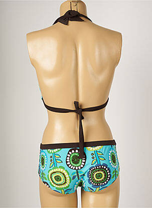 Maillot de bain 2 pièces stretch haut soutien-gorge avec mousse de rembourrage amovible bleu BANANA MOON femme