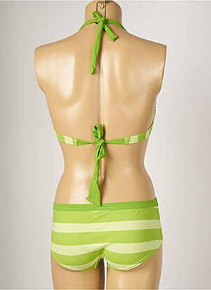 Maillot de bain 2 pièces stretch haut soutien-gorge avec mousse de rembourrage amovible vert BANANA MOON femme