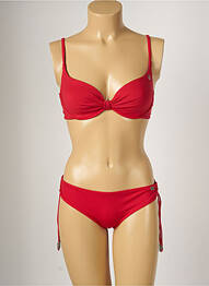 Maillot de bain 2 pièces stretch haut soutien-gorge moulé rouge BANANA MOON femme