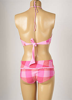 Maillot de bain 2 pièces stretch haut bandeau rose BANANA MOON femme