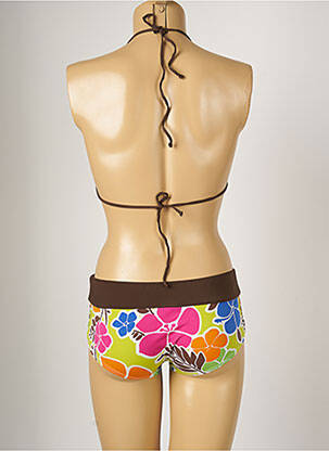 Maillot de bain 2 pièces stretch haut soutien-gorge avec mousse de rembourrage amovible marron BANANA MOON femme