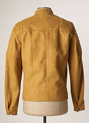 Veste simili cuir poches beige JACK & JONES homme