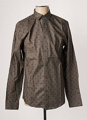 Chemise manches longues imprimé fantaisie gris JACK & JONES homme