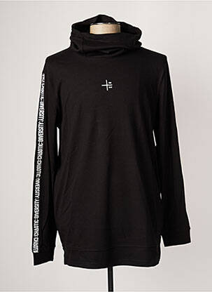 Sweat-shirt à capuche noir JACK & JONES pour homme