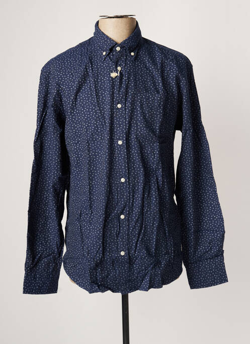 Chemise manches longues bleu JACK & JONES pour homme