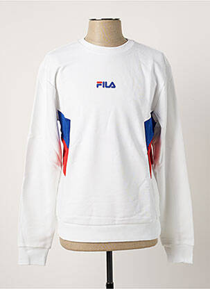 Sweat-shirt blanc FILA pour homme