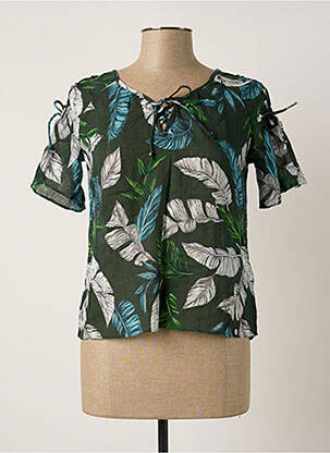 Blouse manches courtes manches courtes vert SALSA femme
