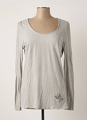 T-shirt gris COLOR BY T&M pour femme