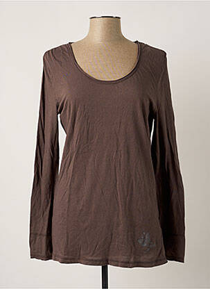 T-shirt marron COLOR BY T&M pour femme
