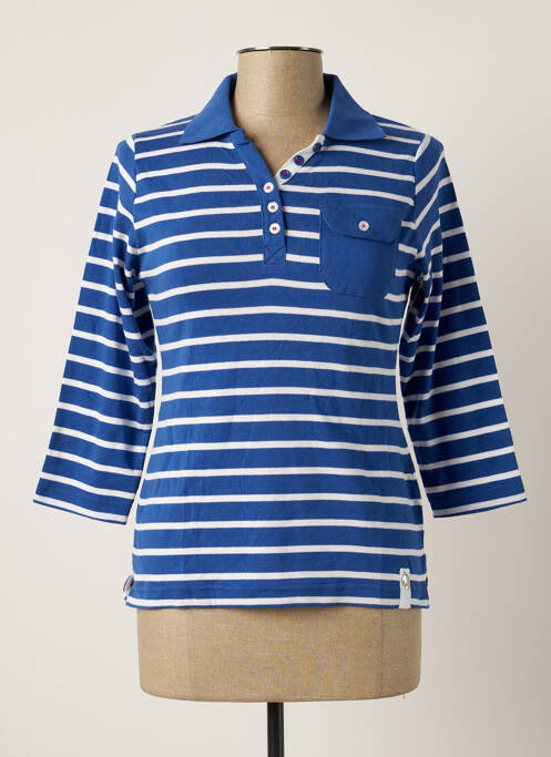 Polo bleu ALLO'CÉAN pour femme