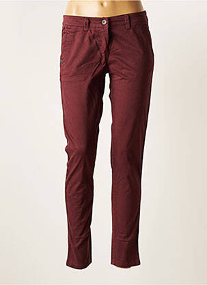 Pantalon slim broderie rivets taille normale rouge PAKO LITTO femme