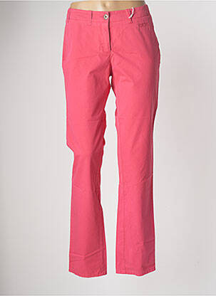 Pantalon chino fermeture zippée sous rabat boutonné taille normale rose MAT DE MISAINE femme