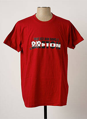 T-shirt rouge AVOMARKS pour homme