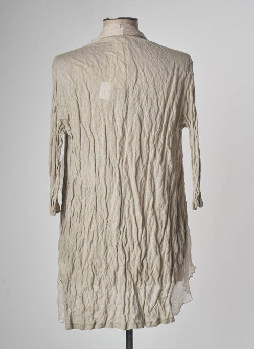 Gilet manches longues beige CRISTINA GAVIOLI pour femme