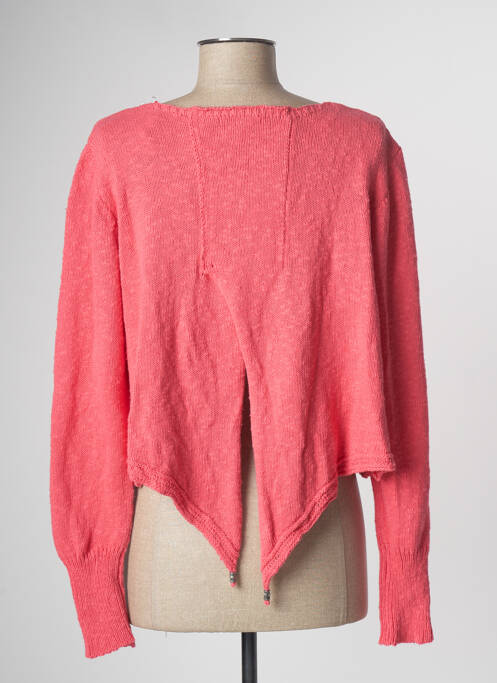 Gilet manches longues rose LUNATISME pour femme