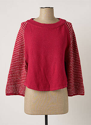 Pull stretch manches longues rose LUNATISME femme