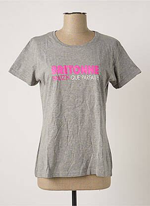 T-shirt gris AVOMARKS pour femme