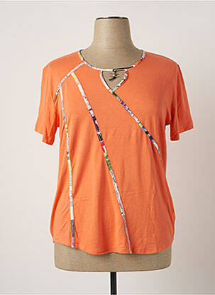 T-shirt orange CLAUDE DE SAIVRE pour femme