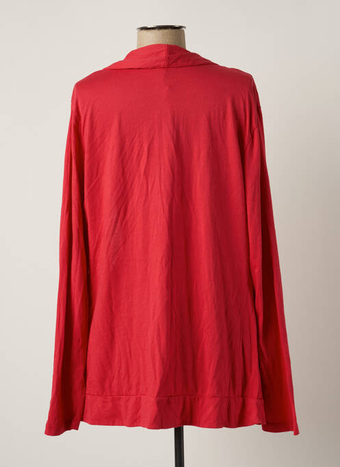 Gilet manches longues rouge BOBI femme